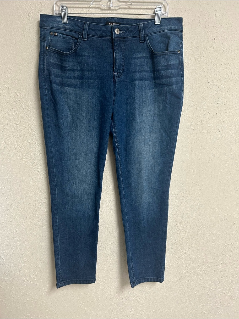 Curve Appeal Skinny Ankle Jeans Womens Size 12 Medium Wash Stretch